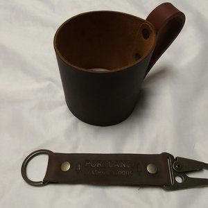 Portland Leather Goods cup wrap and key ring